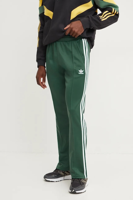 adidas Originals pantaloni de trening 70S Track Pant tricotaj verde IX5224
