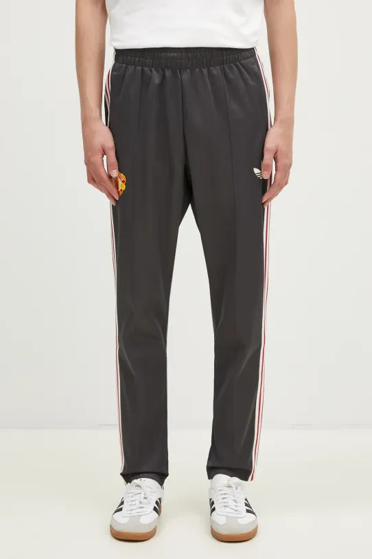 Спортен панталон adidas Originals Manchester United Beckenbauer Track Pant щампа сив IY0044