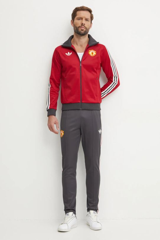 Спортивные штаны adidas Originals Manchester United Beckenbauer Track Pant IY0044 серый AW24