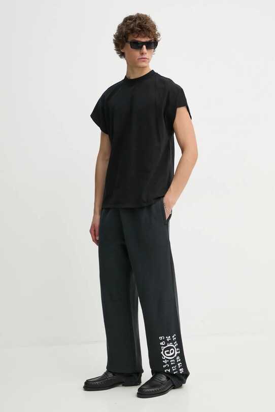 MM6 Maison Margiela pantaloni de trening din bumbac SH2KA0022.M25004 negru AW24