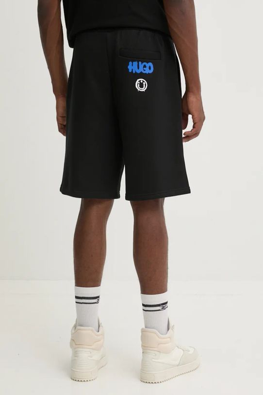 Odzież HUGO Blue szorty bawełniane 50532313 czarny