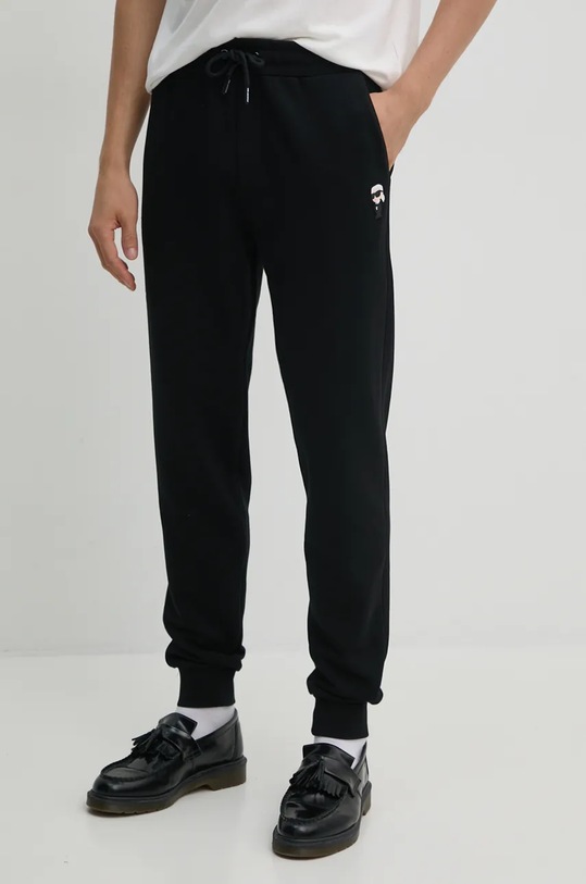Karl Lagerfeld pantaloni de trening tricotaj negru 544910.705038
