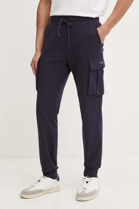 Aeronautica Militare pantaloni de trening tricotaj bleumarin PF860F459