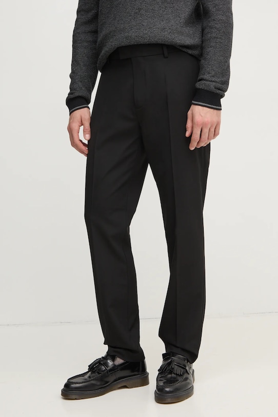 Sisley spodnie tkanina czarny 4NGUSF04P