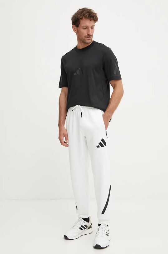 adidas pantaloni de trening ZNE JF2449 alb NC24