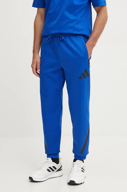 adidas pantaloni de trening Z.N.E. tricotaj albastru JF6541
