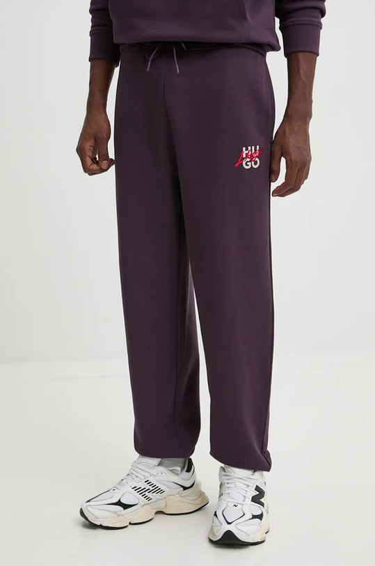 HUGO pantaloni de trening din bumbac bumbac violet 50521082