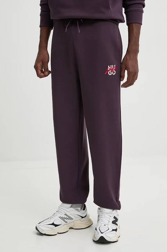 HUGO pantaloni de trening din bumbac bumbac violet 50521082