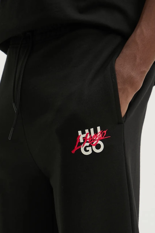 HUGO spodnie dresowe bawełniane czarny 50521082