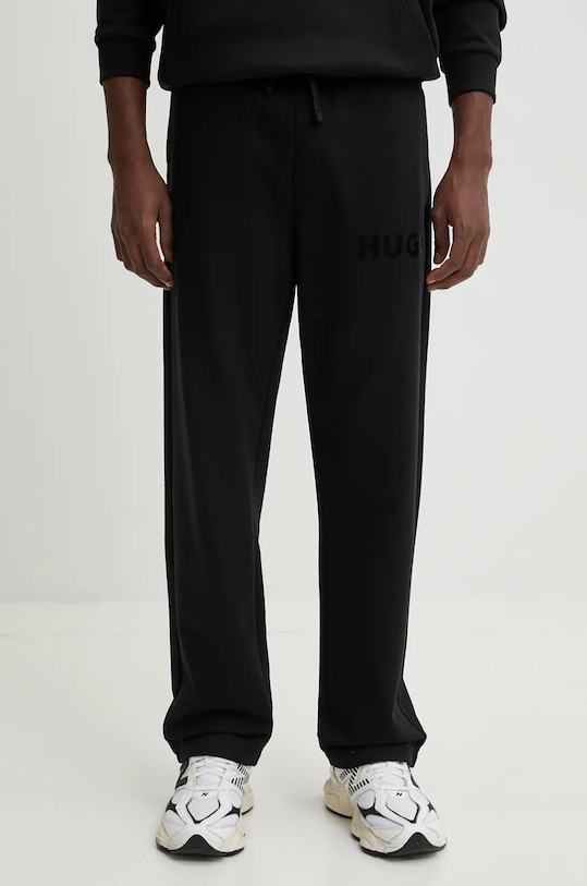 HUGO pantaloni de trening din bumbac bumbac negru 50529110
