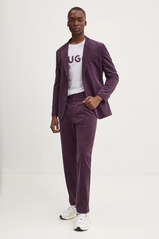 HUGO spodnie 50528591 fioletowy AW24
