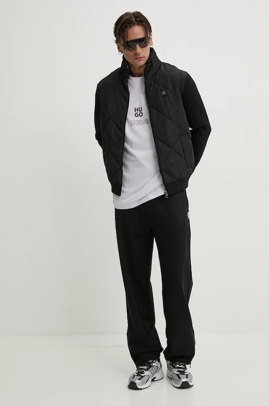 Bavlněné tepláky HUGO 50521796 černá AW24