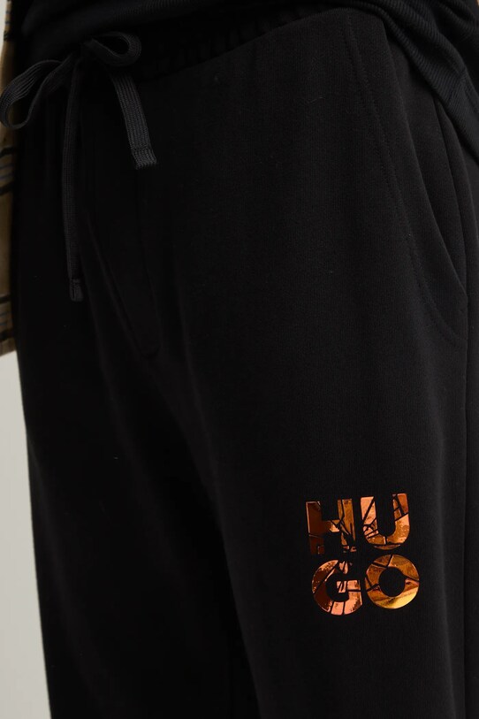 HUGO pantaloni de trening din bumbac negru 50522127