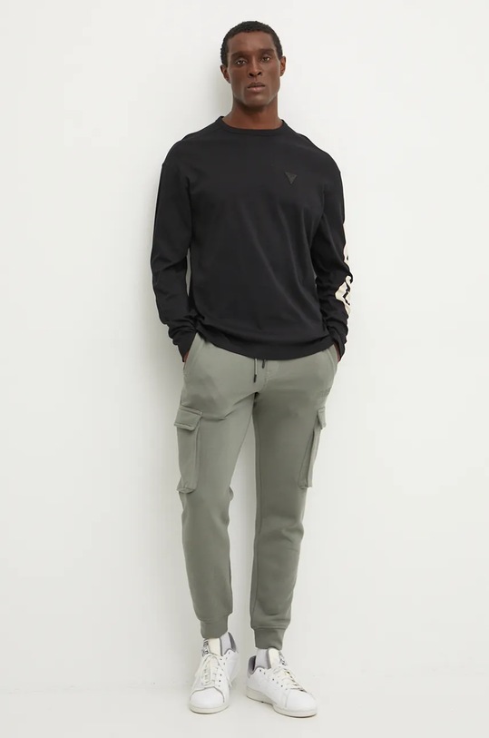 Guess pantaloni de trening ALDWIN Z4YB08.K9V31 verde SS25