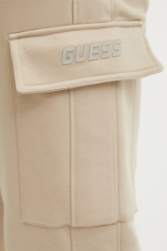 Спортивні штани Guess KEID бежевий Z4BB09.KCEA0