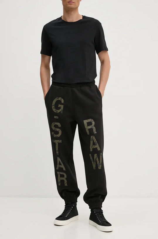 G-Star pantaloni de trening tricotaj negru D25531.D733