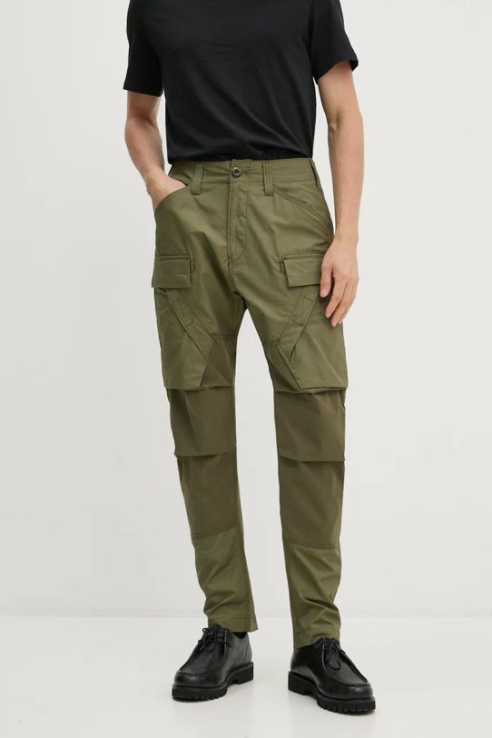 G-Star Raw pantaloni de bumbac potrivit verde D25185.C973