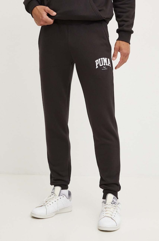 Puma pantaloni de trening tricotaj negru 681800