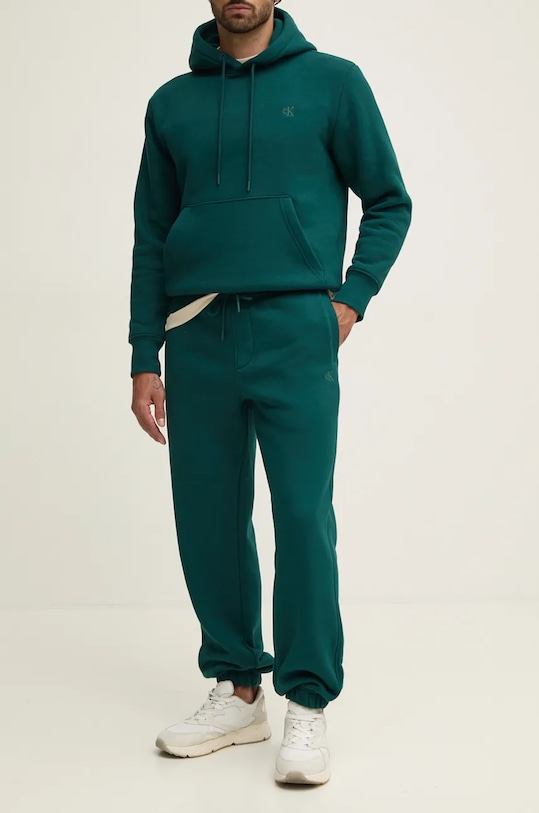 Calvin Klein Jeans pantaloni de trening tricotaj verde J30J326401