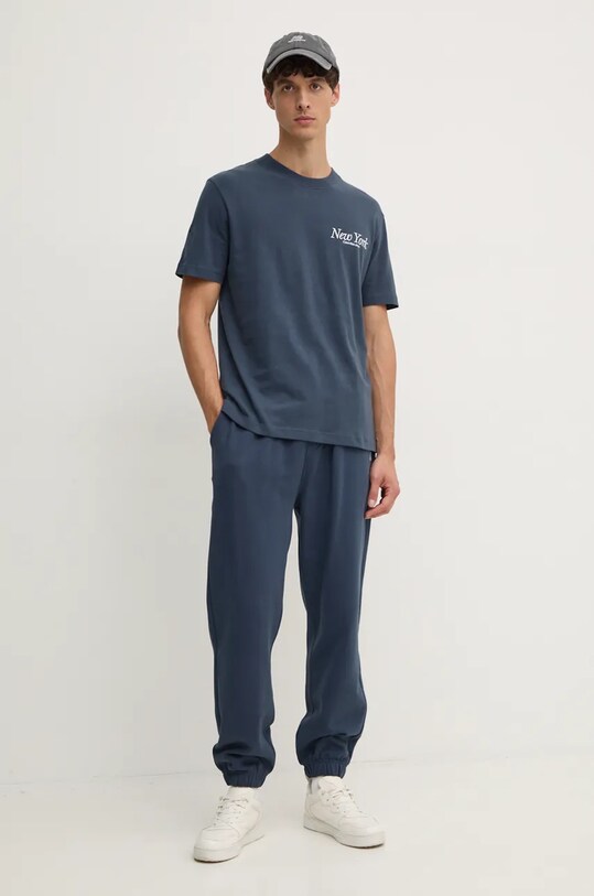 Бавовняні спортивні штани Calvin Klein Jeans J30J326881 блакитний AW24