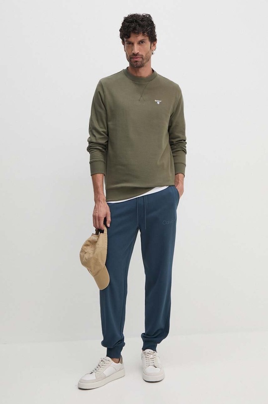 Хлопковые спортивные штаны Calvin Klein Jeans J30J326886 тёмно-синий AW24