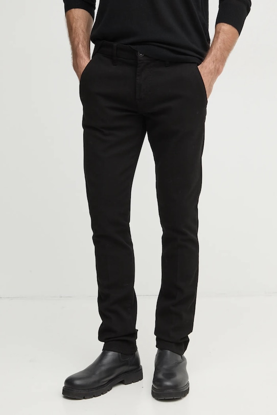 Guess pantaloni DANIEL drept negru M4BB29.WGHG1