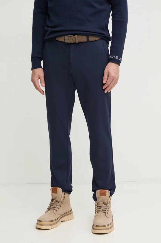 Guess pantaloni drept bleumarin M4BB01.WGMB2