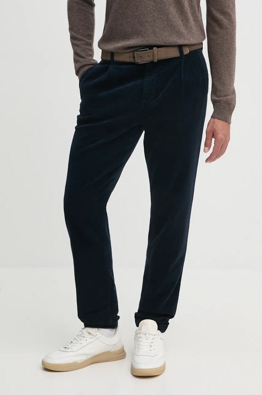 Manšestrové kalhoty Tommy Hilfiger chinos námořnická modř MW0MW36693