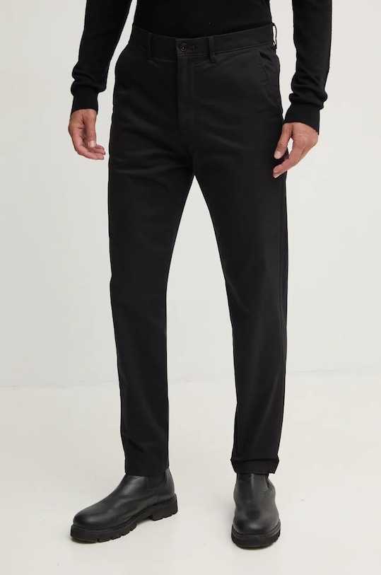 Hlače Tommy Hilfiger bez uzorka crna MW0MW36708