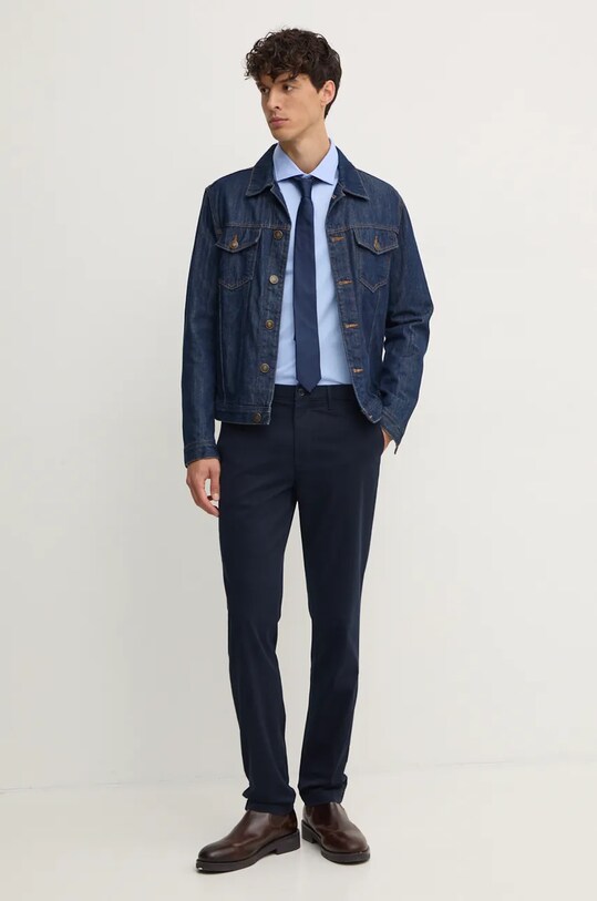 Tommy Hilfiger pantaloni MW0MW37873 bleumarin SS25