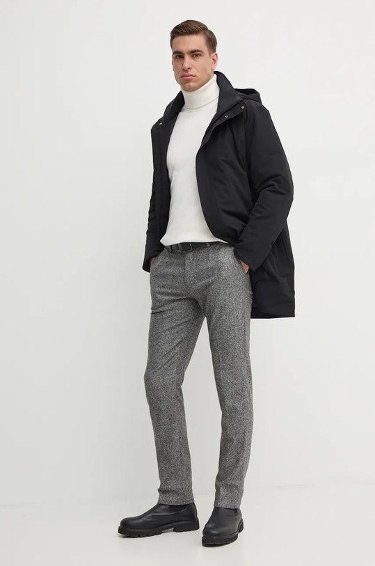 Штани з домішкою вовни Tommy Hilfiger MW0MW36699 сірий AW24