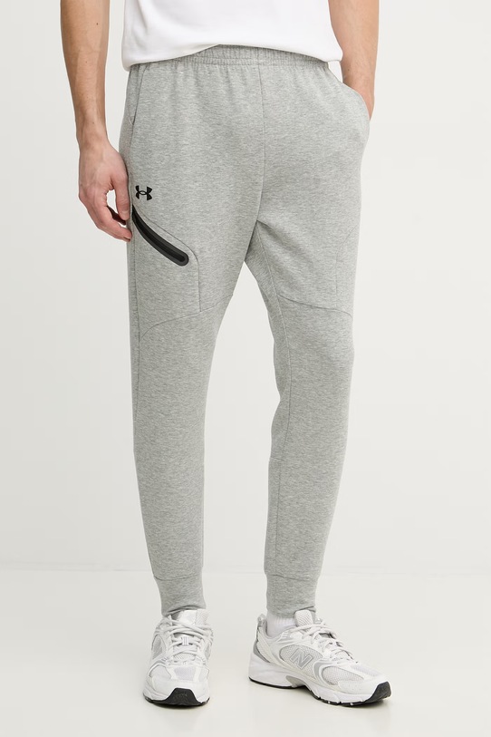 Under Armour spodnie dresowe męskie Unstoppable Fleece szary 1389353
