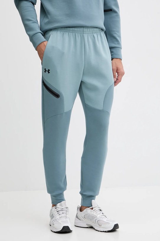 Under Armour spodnie dresowe Unstoppable Fleece z elastanem turkusowy 1389353