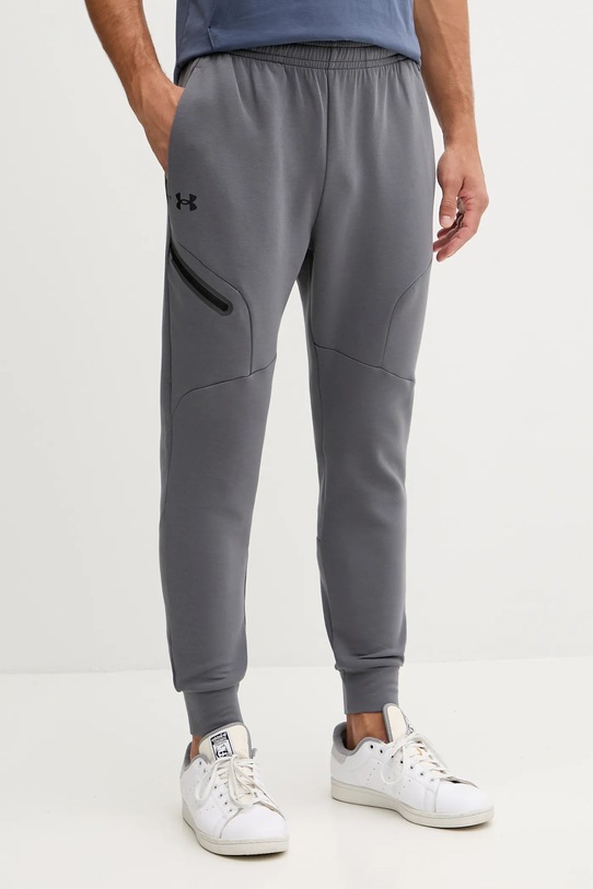 Under Armour melegítőnadrág Unstoppable Fleece elasztánnal szürke 1389353