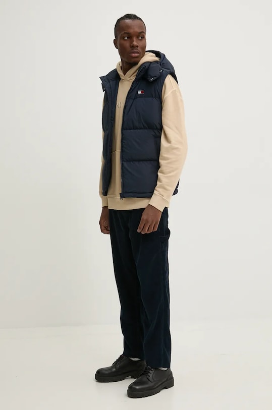 Вельветові штани Tommy Jeans DM0DM20454 темно-синій AW24