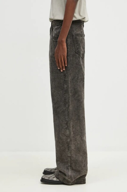 Хлопковые брюки Rick Owens Geth Jeans DU02D2351.MO серый AW24