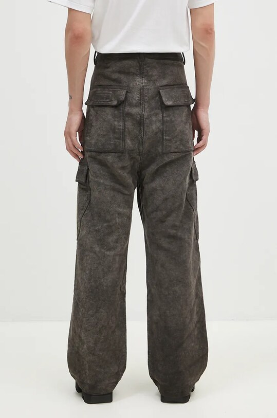 Odzież Rick Owens spodnie bawełniane Cargo Trousers DU02D2354.MO szary