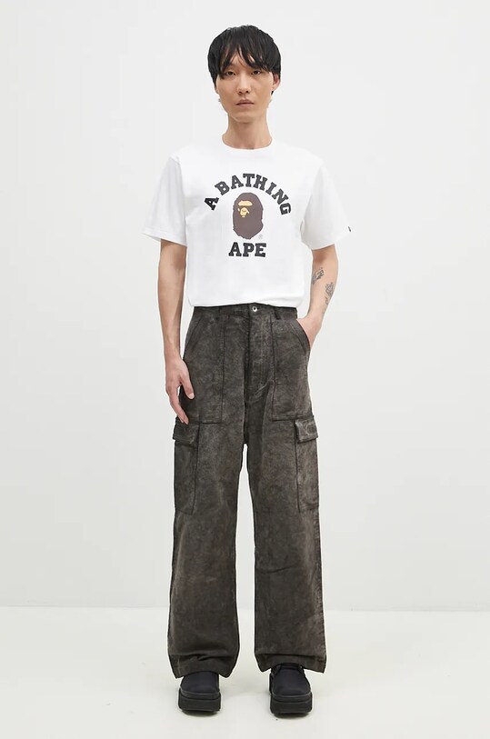 Rick Owens spodnie bawełniane Cargo Trousers DU02D2354.MO szary