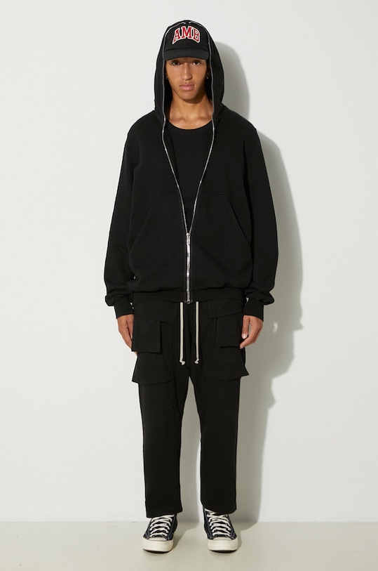 Bavlněné tepláky Rick Owens Creatch Cargo Cropped Drawstring DU02D2371.RIG černá AW24