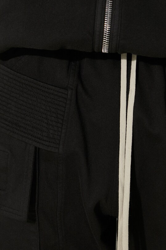 Rick Owens cotton joggers Creatch Cargo Cropped Drawstring DU02D2371.RIG black