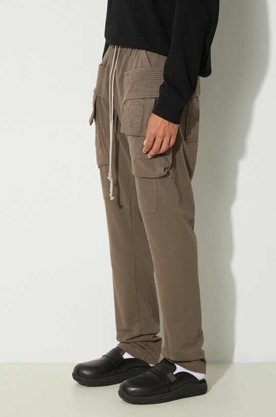 Bavlnené tepláky Rick Owens Creatch Cargo Drawstring sivá DU02D2376.RIG