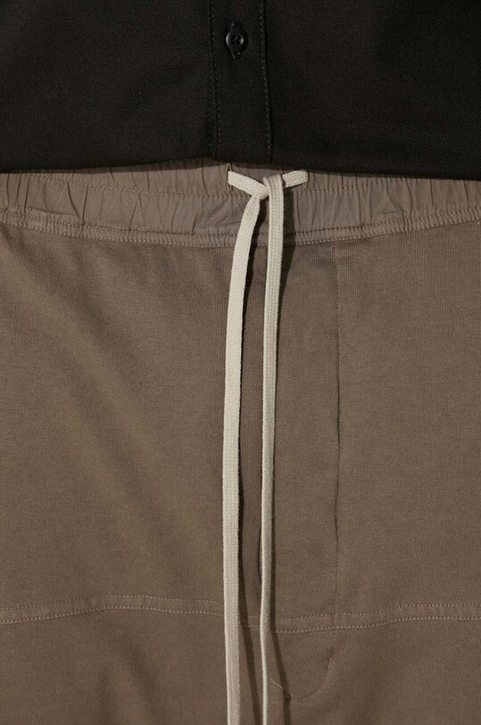 Rick Owens pantaloni de trening din bumbac Prisoner Drawstring DU02D2395.RIG gri