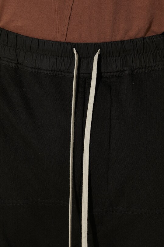 Rick Owens pantaloni de trening din bumbac Prisoner Drawstring DU02D2395.RIG negru
