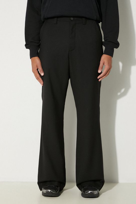 AMBUSH spodnie wełniane Flare Pants wełna czarny BMCO003F24FAB0011000