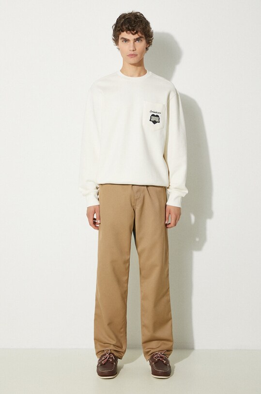 Nohavice Carhartt WIP Simple Pant I020075.8Y02 béžová AW24