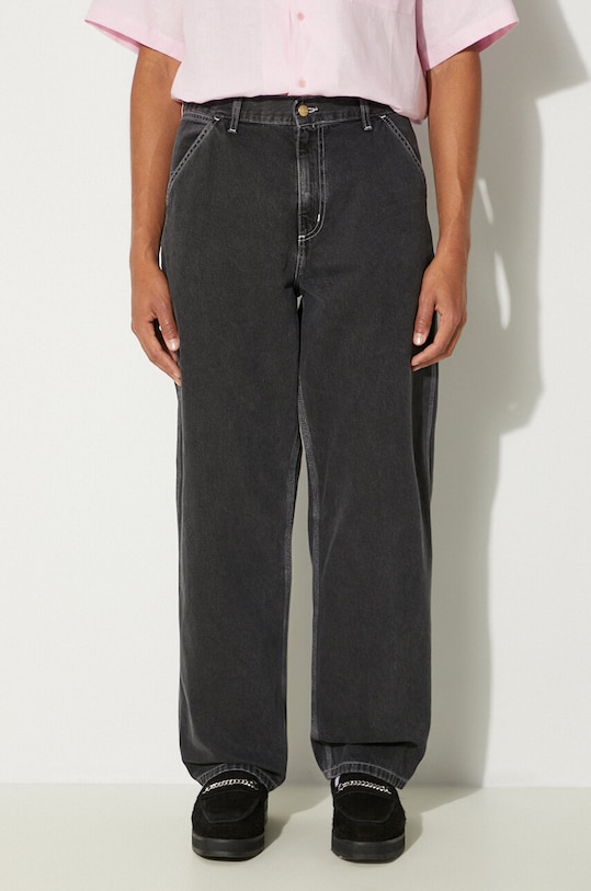 Džíny Carhartt WIP Simple Pant šedá I022947.8960