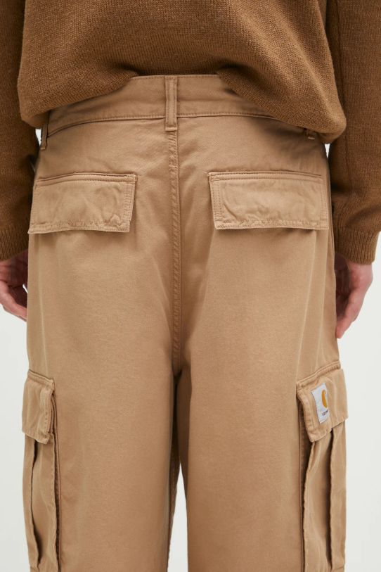 Carhartt WIP pantaloni de bumbac Cole Cargo Pant bej I031218.2FSGD