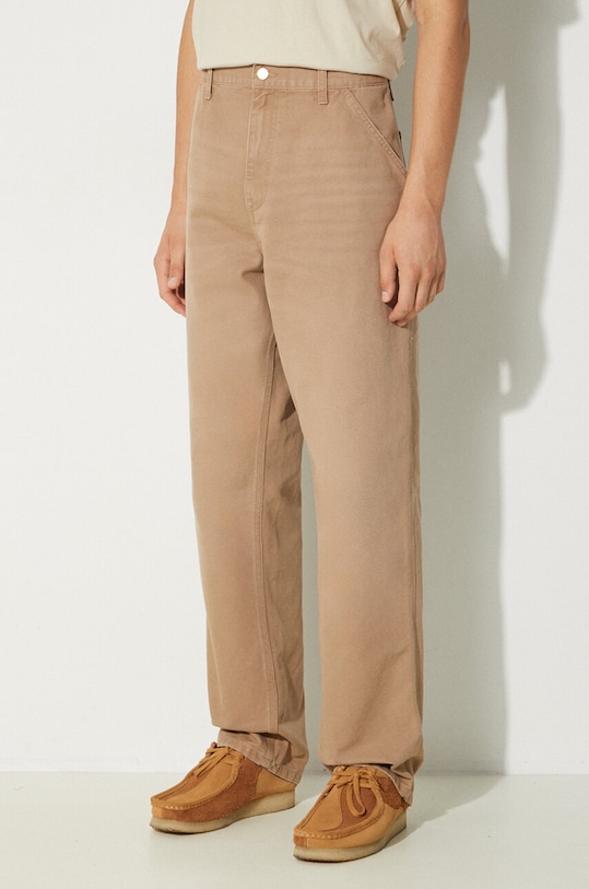 Βαμβακερό παντελόνι Carhartt WIP Simple Pant μπεζ I031220.2FS3K