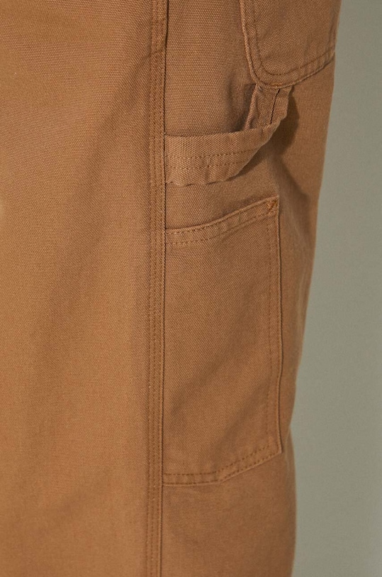 Bavlněné kalhoty Carhartt WIP Single Knee Pant I031497.HZ02 hnědá