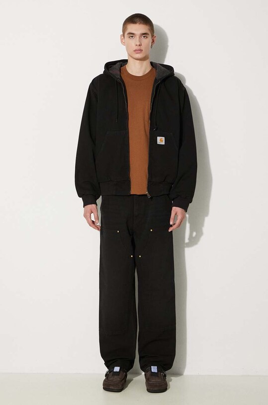 Carhartt WIP cotton trousers Double Knee Pant I031501.893K black AW24
